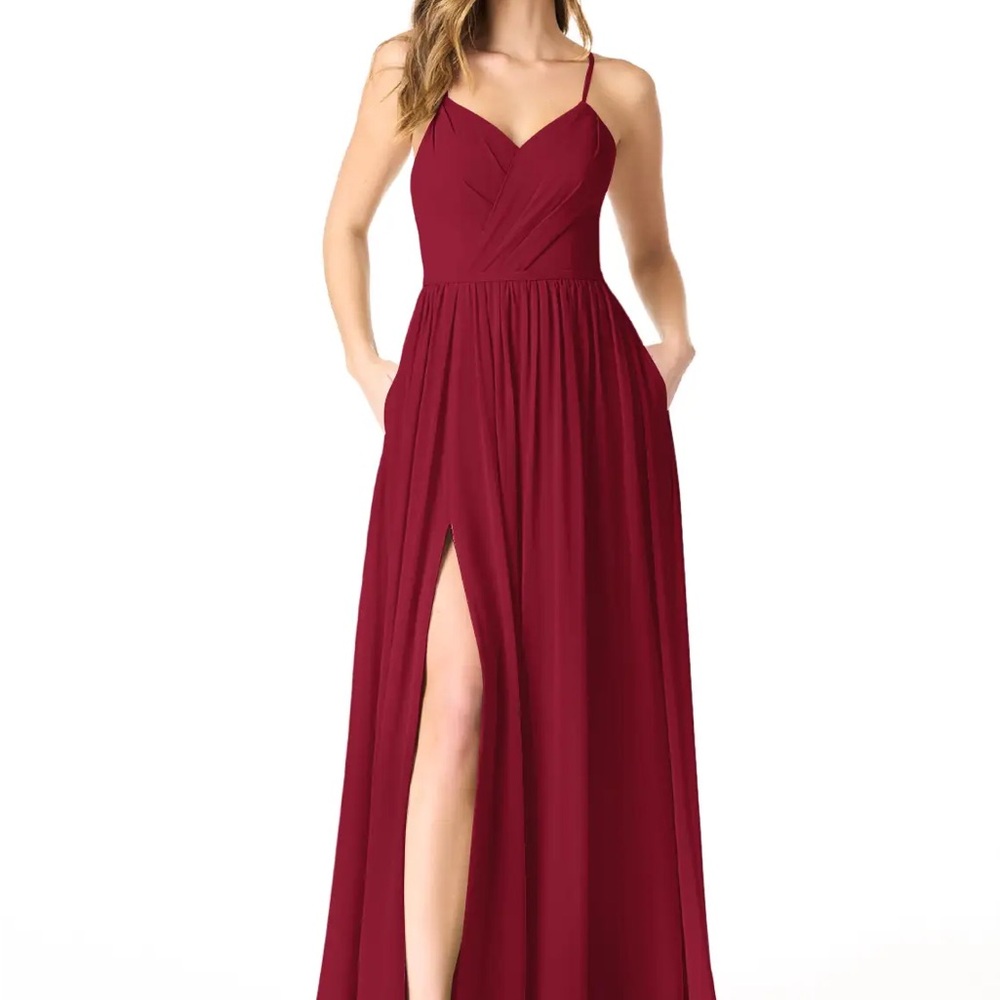 Azazie Cora in Burgundy, Size A4